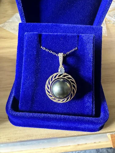 Vista 5 de Gifts for Women Wife gifts Anniversary Tahitian Black Pearl Necklaces for Women-Jewelry Gifts for Mom Girlfriend Her - Birthday Christmas Mothers