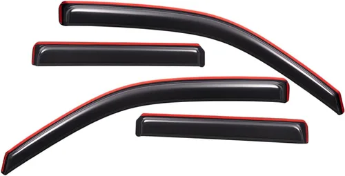 Vista 3 de Lightronic Visera de ventana de ventilación automática extra duradera en el canal, se adapta a Nissan Pathfinder 2005-2012, protección UV, deflector