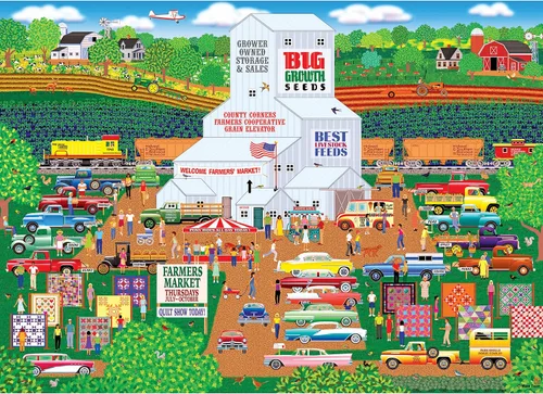 Vista 11 de RoseArt - Home Country - Dozing Bear Lodge - Rompecabezas de 1000 piezas para adultos