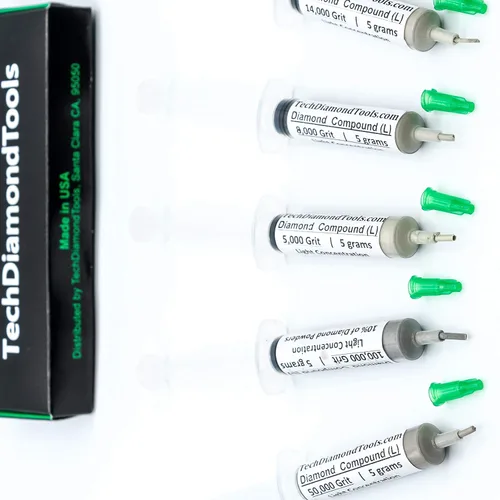 Vista 11 de TechDiamondTools Kit de 5 compuestos de pulido de diamantes, pasta lapidaria hecha en Estados Unidos 400, 500, 600, 800, 1050, pasta lapidaria