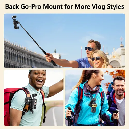 Vista 9 de AMAZEAR Combo de soporte de montaje magnético y cubierta protectora de lente cardán para DJI Osmo Pocket 3/Xtra Muse Gimbal Vlogging accesorios