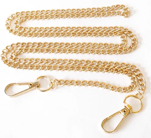 Vista 3 de 50 Inch Gold Handbag Chain - Warm Gold - Light Weight Crossbody Strap - Chain For Bride Clutch or Designer Evening Bag - Handmade