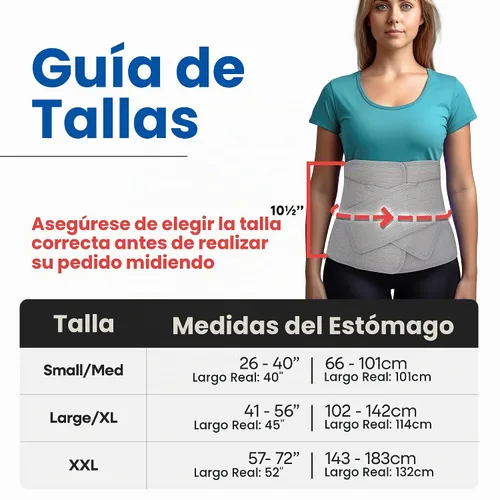 Vista 6 de Abdominal Binder Post Cirugía Tummy Tuck – Banda para el vientre posparto Recuperación de la faja abdominal post C Cinturón de hernia