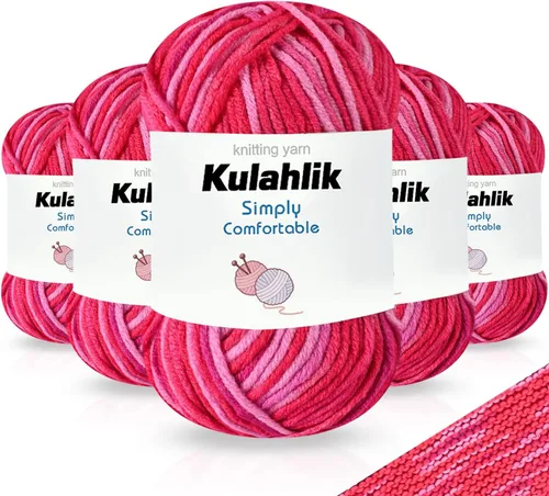 Vista 63 de 50g (1x50g) Hilo Acrílico para Crochet y Tejido, Hilo Degradado Colorido, 1 Rollo de Madejas, Hilo Acrílico Multicolor, Perfecto para Proyectos