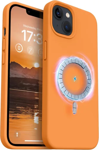Vista 13 de Compatible con iPhone 13, funda de silicona para teléfono con forro de microfibra delgado a prueba de golpes, suave antiarañazos, 6.1 pulgadas