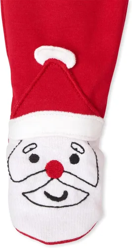Vista 3 de The Children's Place Baby One Piece and Toddler Christmas Santa Footie Pajama Seasonal