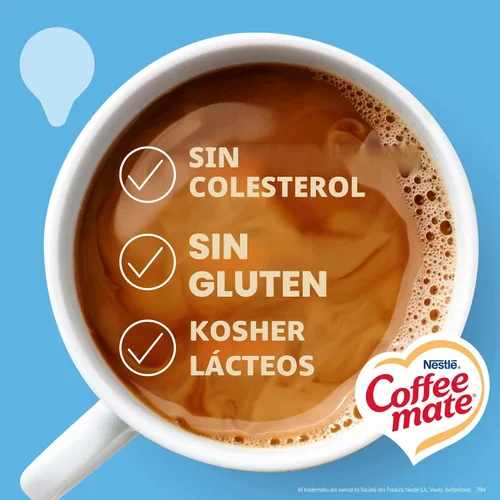 Vista 3 de Nestle Coffee mate Crema para café de sabor French Vanilla, crema líquida en envase individual, sin lácteos, sin refrigeración, 0.375 fl oz