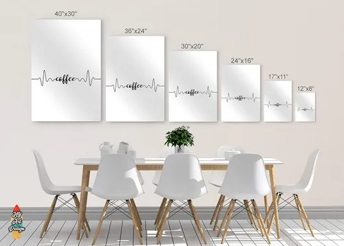 Vista 5 de HB Art Design Coffee Happiness Line Art 3 Panel Metal Print Set Wall Art Coffee Bar Decor Coffee Signs Kitchen Wall Decor Dining Room Restaurant