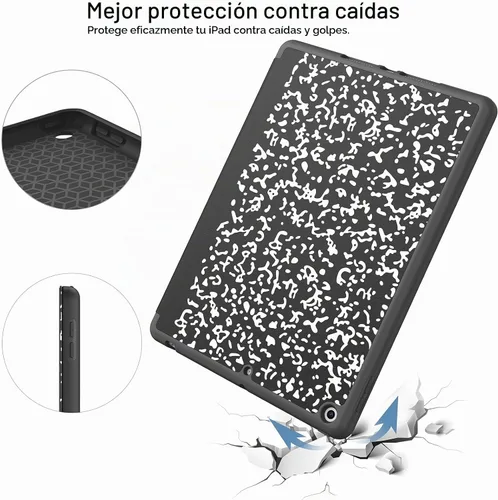 Vista 5 de Soke - Funda para iPad de 9ª generación 2021/8ª generación 2020/7ª generación 2019 con soporte para lápices - Funda de protección premium a prueba