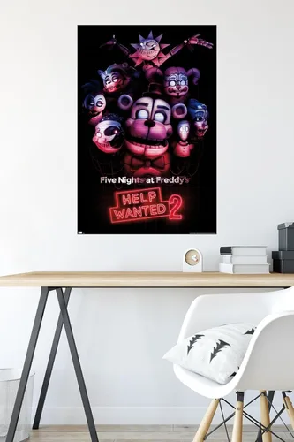 Vista 4 de Five Nights at Freddy's: Help Wanted 2 - Póster de pared de arte clave, 34 pulgadas de largo x 22.4 pulgadas de ancho, versión sin marco