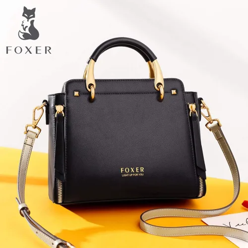 Vista 7 de Bolsos de cuero para mujer, con asa superior y correa ajustable