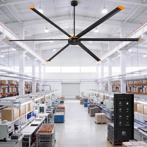 Vista 13 de Ventilador de techo grande de 84 pulgadas sin luz, ventilador de techo negro con certificación ETL