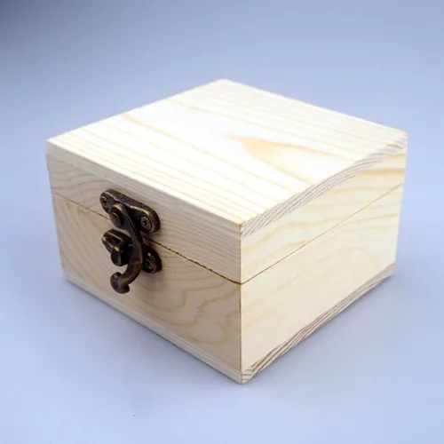 Vista 3 de Caja de madera para su reloj de joyería de regalo Caja de madera inacabada (madera)