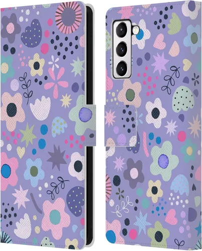 Vista 194 de Head Case Designs Officially Licensed Ninola Abstract Poppies Lilac Floral Leather Wallet Case Compatible with Samsung Galaxy A07 4G