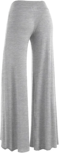 Vista 73 de Made By Johnny Pantalones palazzo elásticos de pierna ancha para mujer, lisos, casuales, cómodos