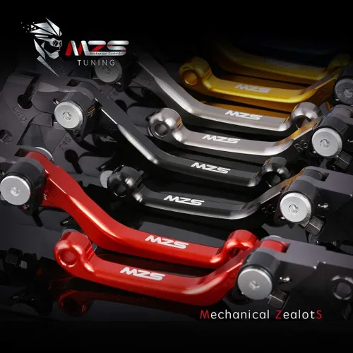 Vista 7 de MZS - Palancas de embrague y freno ajustables para motocicleta todo terreno, color negro, con mecanizado CNC, compatibles con YZ65 2018-2025 / YZ80