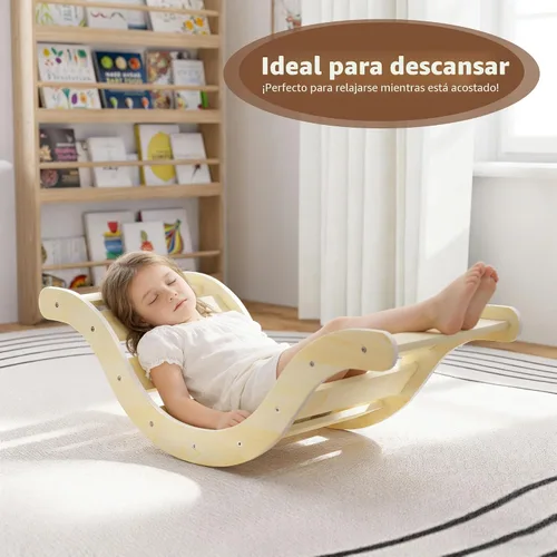 Vista 2 de doowroodni Juego de triángulo Pikler 7en1 Juguetes de escalada para niños pequeños de interior Juguetes de escalada plegables para bebés de madera