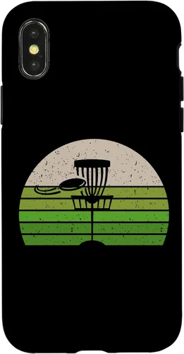 Vista 4 de Funda deportiva para iPhone 15 con disco vintage para golf, discgolf, Frolf, disco volador