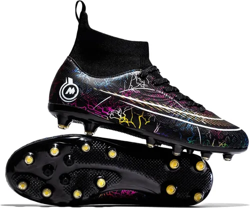 Vista 2 de JUNNMRE Zapatos de fútbol unisex para hombre y mujer, zapatos de fútbol juveniles, zapatos de fútbol de alta calidad, para exteriores e interiores