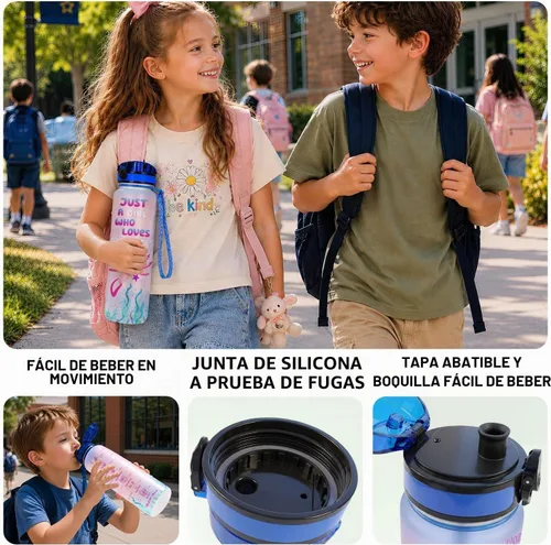 Vista 5 de 34HD Axolotl - Botella de agua de 32 onzas, bonita botella motivacional para mujer, botella de gimnasio con marcador de tiempo, regalo