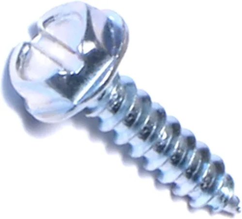 Vista 7 de Hard-to-Find Fastener 014973265397 Tornillos de chapa de arandela hexagonal ranurada, 8 x 3/8, pieza-100, zinc