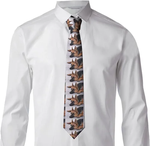 Vista 4 de Corbatas para hombre, corbatas de seda de pastor alemán, corbatas de negocios