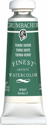 Vista 11 de Grumbacher Finest - Pintura de acuarela, 0.5 fl oz/0.47 oz, óxido de cromo verde (ligero)