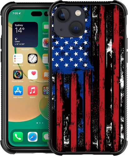 Vista 7 de Funda compatible con iPhone X/XS, diseño de bandera estadounidense de béisbol, TPU suave, a prueba de golpes, de vidrio templado, para iPhone X/XS