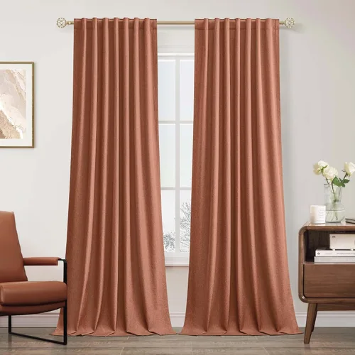 Vista 12 de UHITECH Short Blackout Curtains for Bedroom 24 Inch Long 2 Panels, Beige