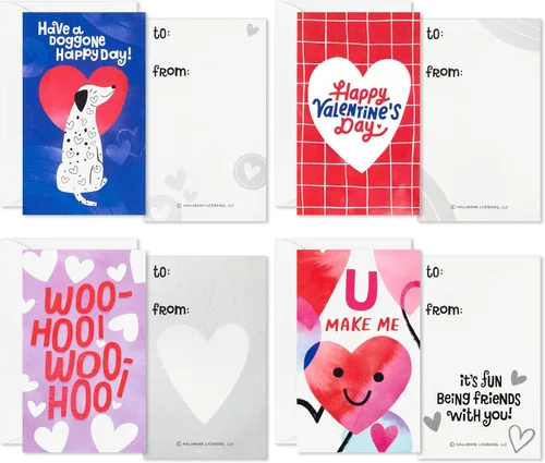 Vista 5 de Hallmark Buzón desplegable para el día de San Valentín con tarjetas y calcomanías para intercambio en el aula