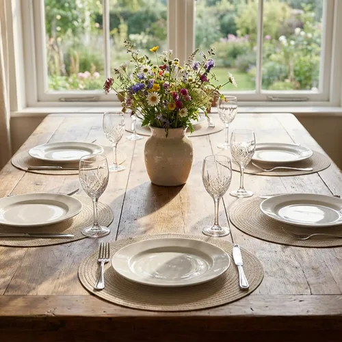 Vista 6 de AHHFSMEI Juego de 6 manteles individuales redondos trenzados para mesas de comedor, tejidos naturales, resistentes al calor, 15 pulgadas (beige)