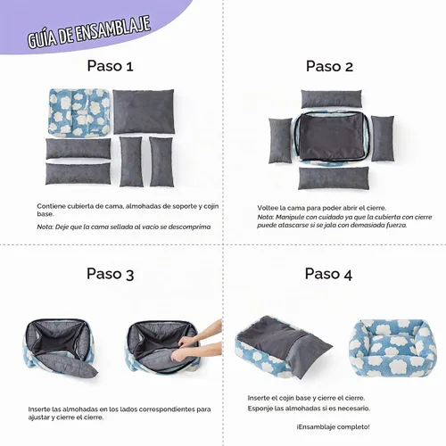 Vista 4 de LE SURE - Linda cama lavable para perros pequeños, jacquard, 25 x 21 x 7 pulgadas