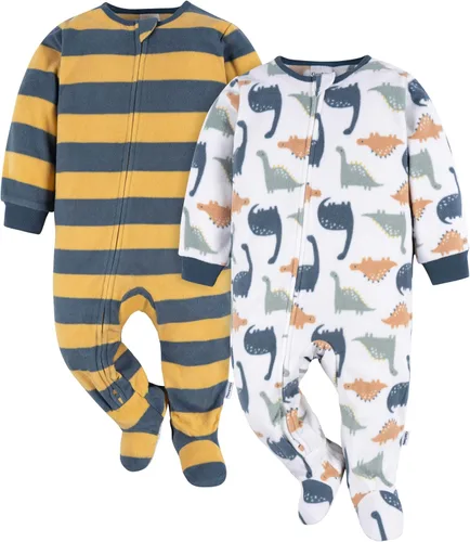 Vista 13 de Gerber Paquete de 2 pijamas de forro polar resistentes al fuego para bebés niños