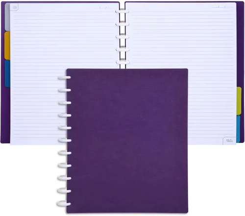 Vista 45 de Talia - Cuadernos de notas con tapas, planificador, personalizables, (Rosa de los 90, Junior (5.5 pulgadas x 8.5 pulgadas))