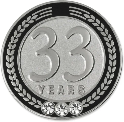 Vista 33 de PinMart Years of Service Award Employee Recognition Gift Pin de solapa - Negro