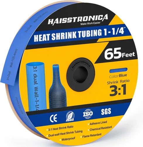 Vista 33 de haisstronica Tubo termorretráctil 3:1, relación de encogimiento, tubo termorretráctil de grado marino forrado con adhesivo para el hogar, automoción
