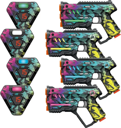 Vista 8 de Juego de Laser Tag de 2, Juego de Laser Tag para Niños Juego Interior y Exterior, Ideas de Regalo para Niños Adolescentes y Adultos, Juguetes