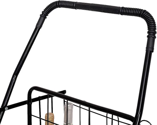 Vista 6 de Carrito de compras plegable de fácil almacenamiento con ruedas giratorias