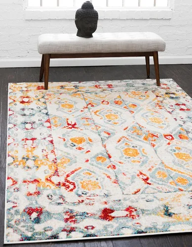 Vista 11 de Unique Loom - Alfombra estilo tradicional de Rosso Collection, Polipropileno, Gris Claro