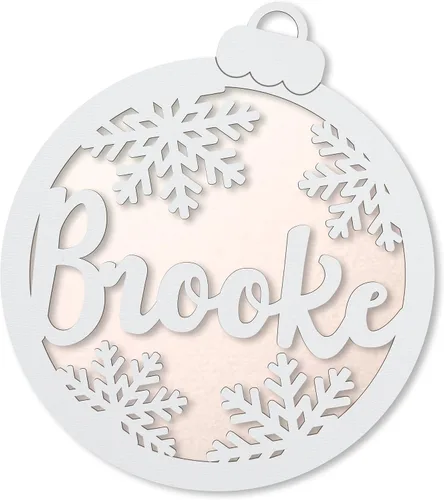 Vista 11 de Bolas de madera para árboles, regalos personalizados, adorno de Navidad, decoración de Navidad, regalos familiares, regalos de adorno de vacaciones