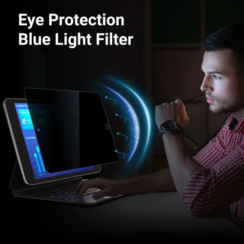 Vista 6 de ZOEGAA Pantalla de privacidad para iPad Mini 5, protector de pantalla de privacidad compatible con iPad Mini 5 (2019) y iPad Mini 4, anti luz azul