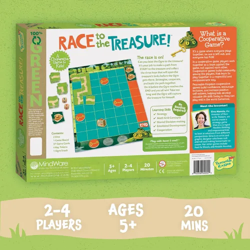 Vista 5 de ¡Corre hacia el tesoro! de Peaceable Kingdom Juego infantil "Vence al ogro".