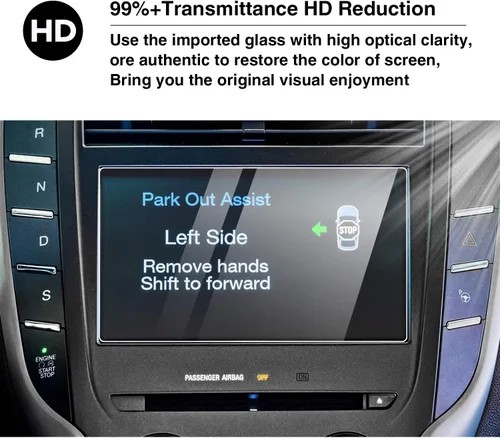 Vista 6 de YEE PIN Protector de Pantalla Lincoln Sync 3 para Lincoln MKC MKS Sync 2/3 AppLink de 8 Pulgadas 2015-2019, Compatible con Protector de Pantalla