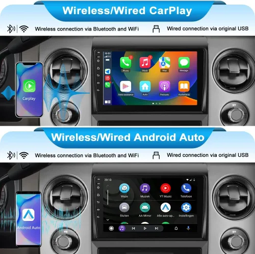 Vista 3 de Radio de coche para Ford F150 2009 2010 2011 2012, radio de pantalla táctil de 9 pulgadas de actualización con 2 GB + 32 GB, CarPlay/Android Auto