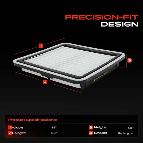 Vista 2 de A-Premium Filtro de aire de motor de 2 piezas compatible con Subaru