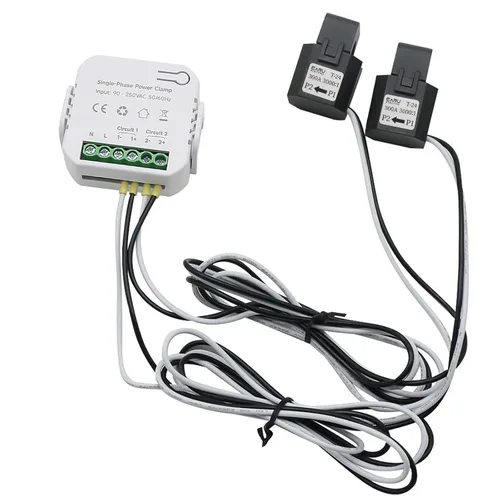 Vista 10 de AC110V 220V 80A Tuya App Smart Bilateral WiFi Medidor de Energía con 2PCS 80A CT Transformadores de Corriente Abrazaderas Sensores KWh Potencia
