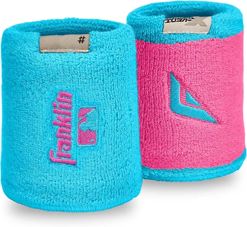 Vista 9 de Franklin Sports Pulseras MLB Xvent - Béisbol + Softbol - 4 pulgadas - Transpirable + Duradero rojo y gris