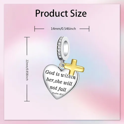 Vista 5 de Dije de cumpleaños de moda con forma de corazón, colgante de plata de ley 925, compatible con pulseras y collar, dije de joyería, regalo
