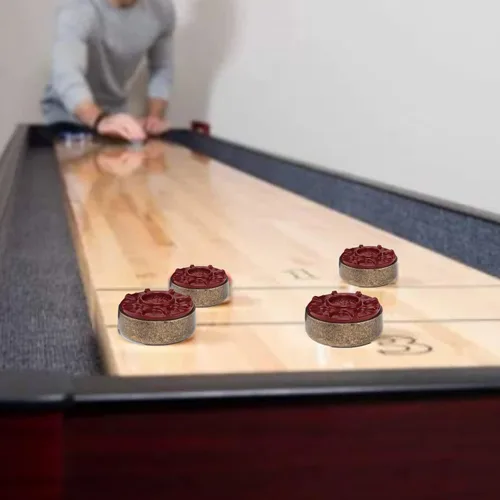Vista 7 de GSE Games & Sports Expert Juego de 8 discos de tejo de 2-1/8" o 2-5/16" para accesorios de mesa de tejo (cromo/bronce) for Shuffleboard Table