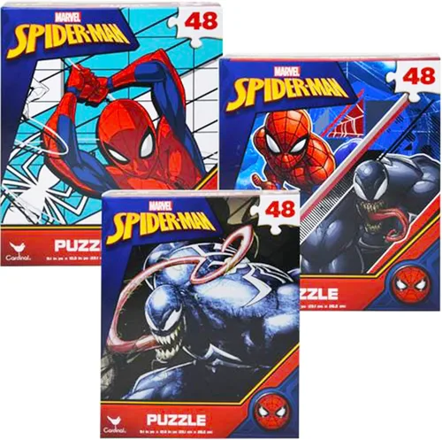Vista 2 de Marvel Paquete de rompecabezas de Spider-Man ~ Rompecabezas de superhéroe de Marvel para niños, con rompecabezas de Spiderman y Venom